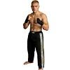 FIGHT-FIT - Kick-Boxing Hosen / Satin / Schwarz