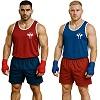 FIGHTERS - Boxing Shirt / Reversable / Rot + Blau