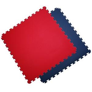 Tatami ad incastro / 100 x 100 x 2 cm / Tappetino puzzle per arti marziali / Blu-Rosso